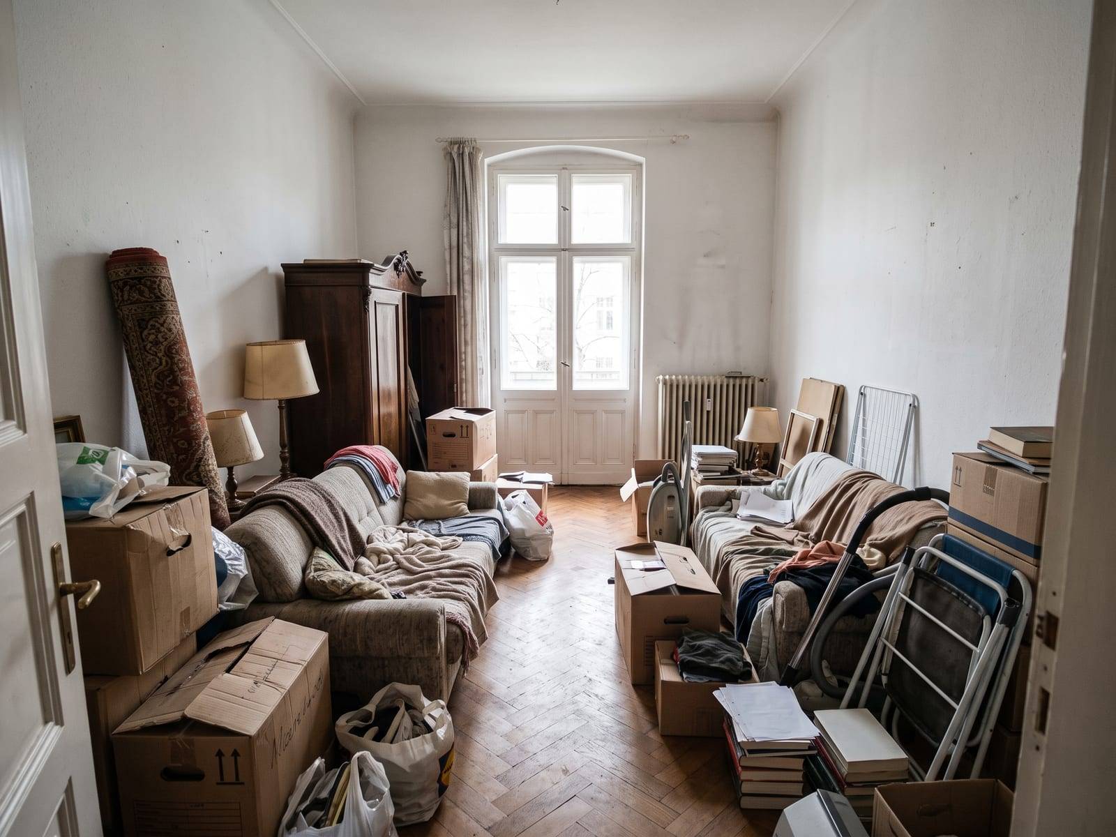 Vorher: Zimmer in einer Altbauwohnung